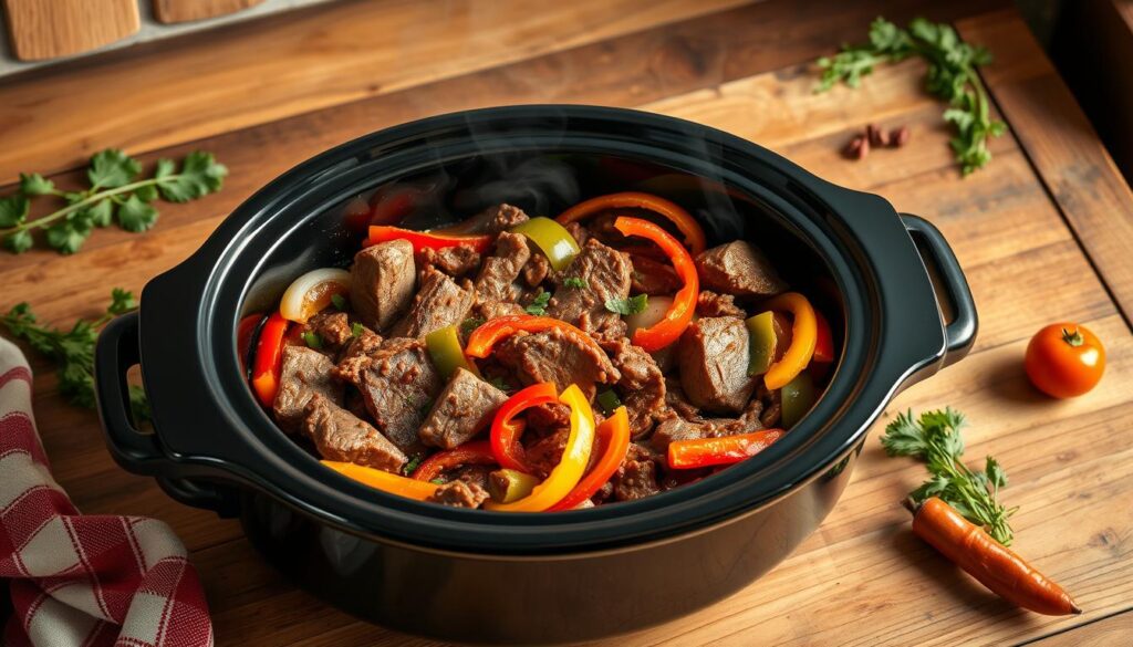 Crockpot Pepper Steak Recipe