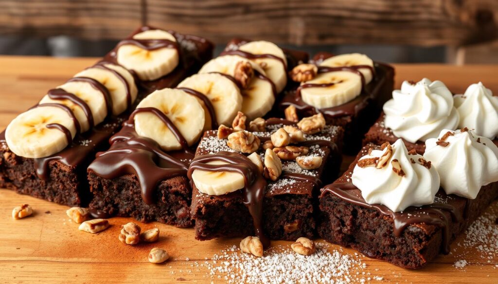 banana brownie toppings