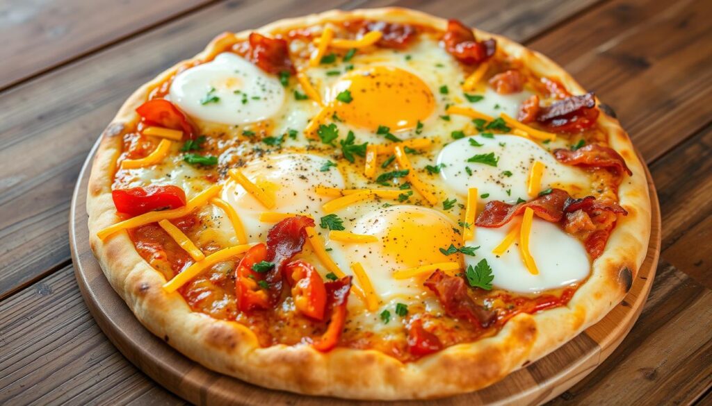 breakfast pizza cheese