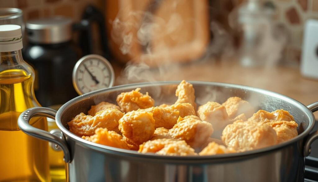 fried chicken oil temperature