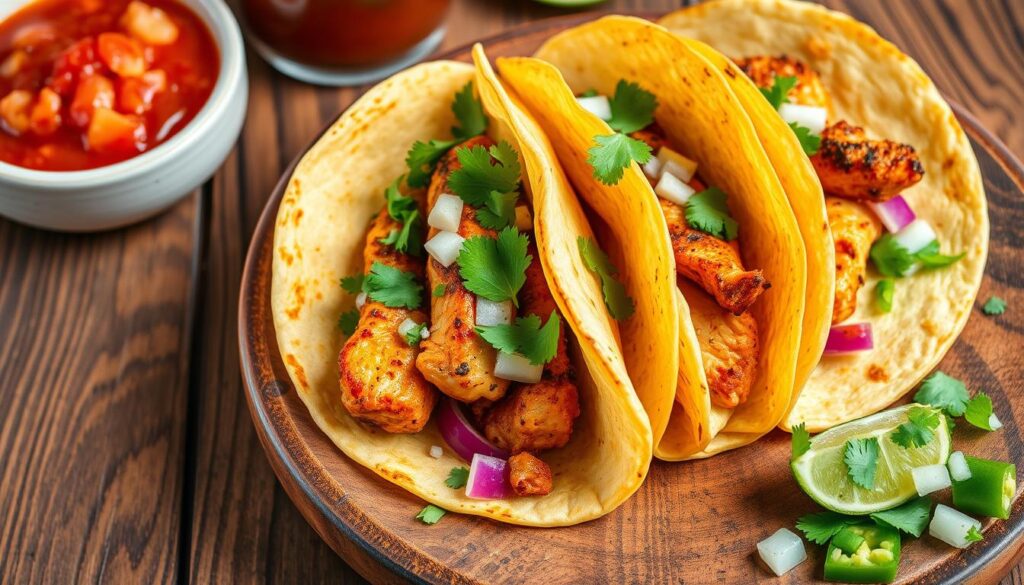 Authentic Chicken Tacos Mexican Style