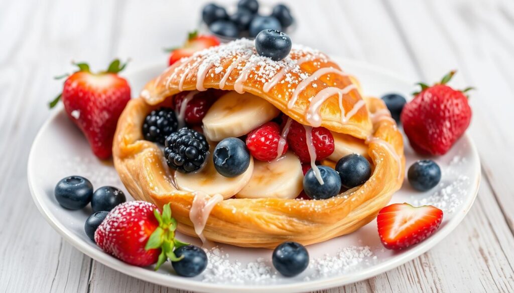 Banana Berry Puff Pastry Dessert