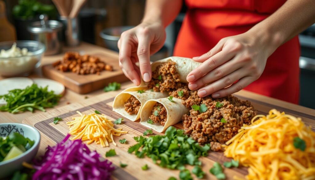 Beef Enchilada Assembly Techniques