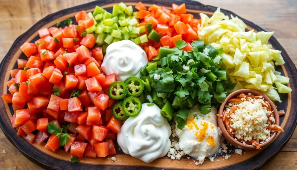 Fresh Taco Dip Toppings