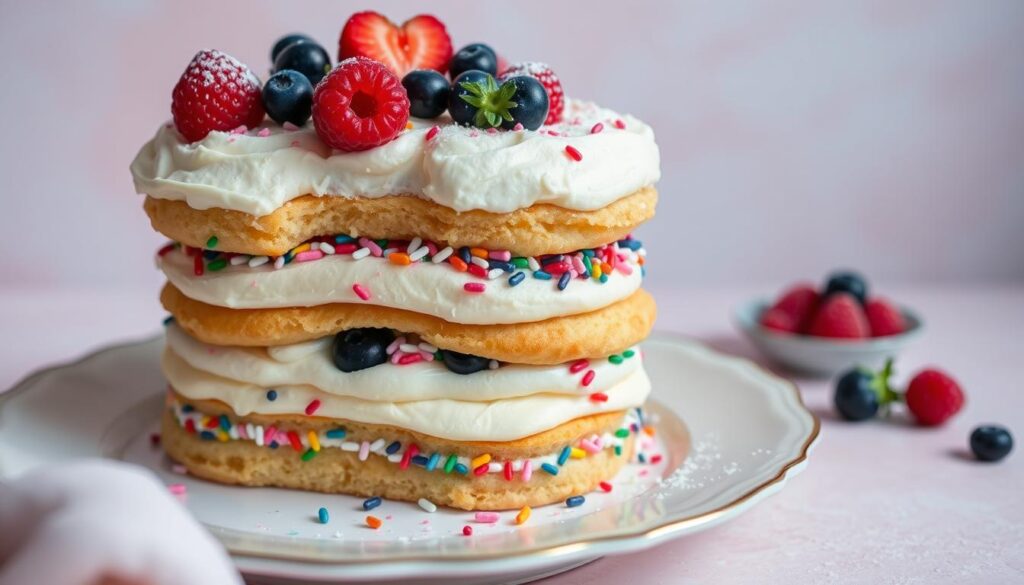 Funfetti Napoleon Cake Puff Pastry Dessert