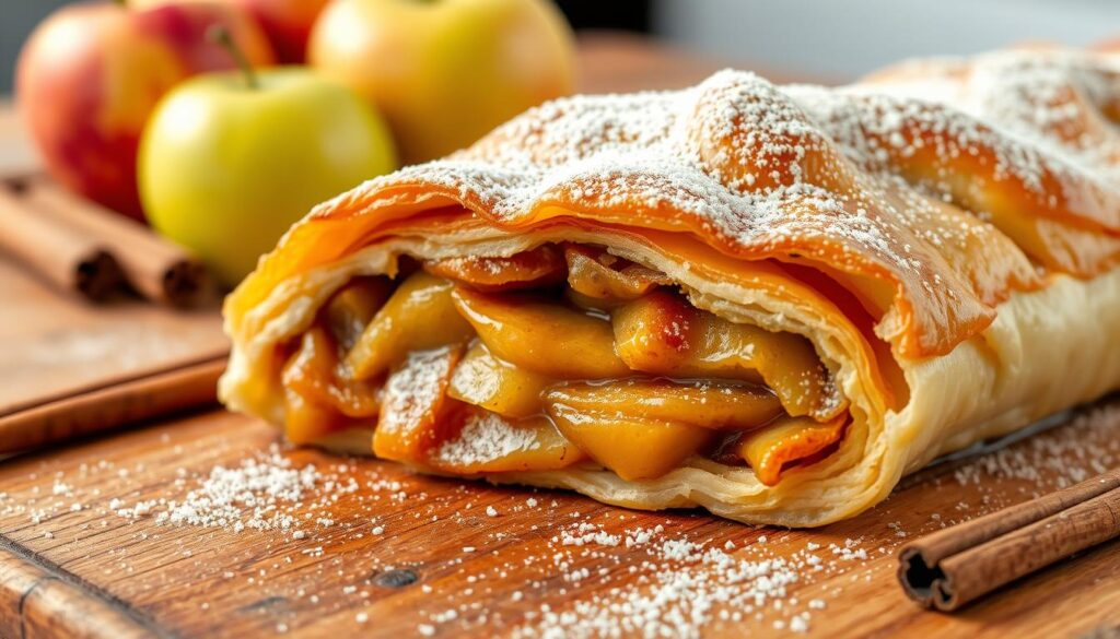 Homemade Apple Strudel Puff Pastry Dessert