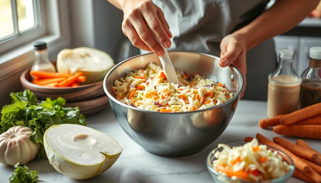 KFC Coleslaw Mixing Technique