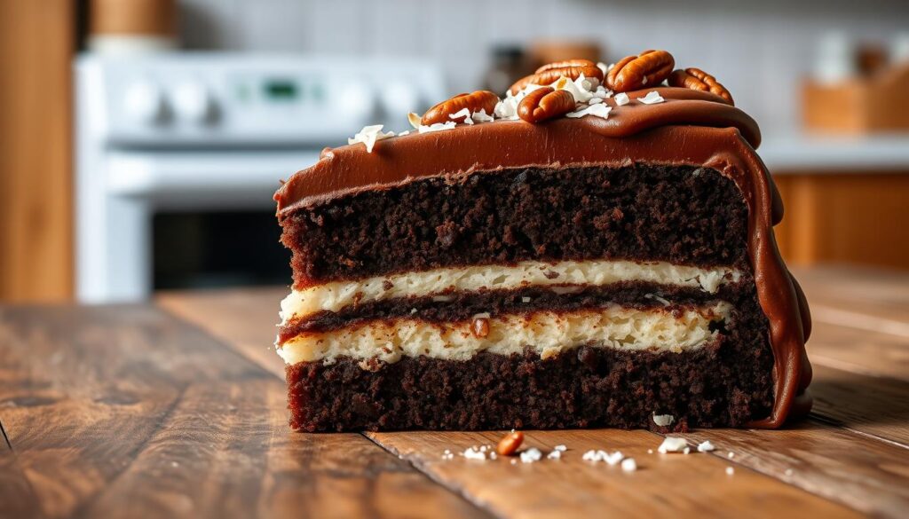 Light and Fluffy German Chocolate Cake Layers