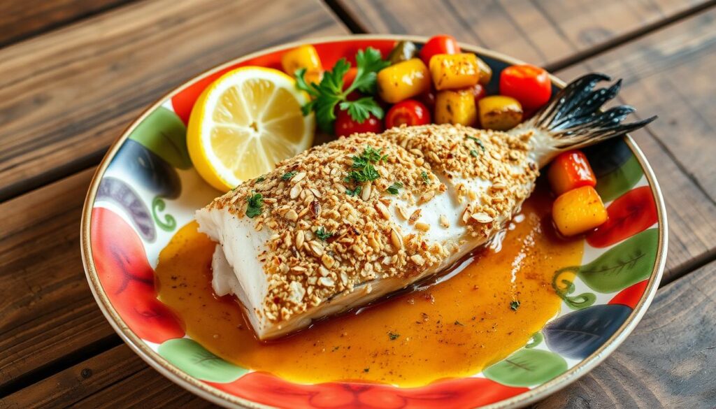 Mediterranean Almond Crusted Rockfish Recipe