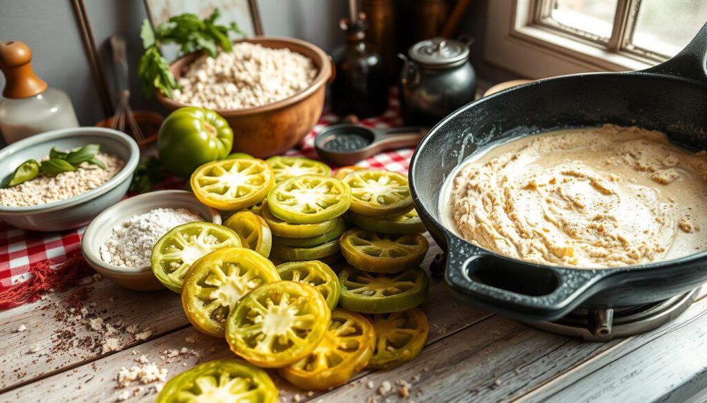 Southern Fried Green Tomatoes Preparation