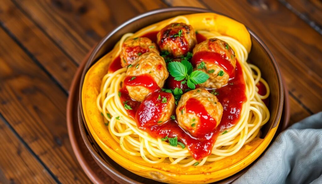 Turkey Meatballs with Spaghetti Squash